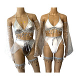 Stars and Moons Galaxy Celestial Rave  Festival Outfit Pieces Sold Separately  Arm Warmers