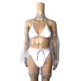 Stars and Moons Galaxy Celestial Rave  Festival Outfit Pieces Sold Separately  Arm Warmers