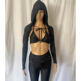 Stars and Moons Galaxy Celestial Rave  Festival Outfit Pieces Sold Separately Shrug Bell Bottoms Arm Warmers