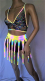 Cleopatras Lure face mask Halloween costumes rave wear festival outfits Cher Jasmine gorean toga lingerie bikinis reflective clothes