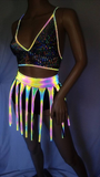Cleopatras Lure face mask Halloween costumes rave wear festival outfits Cher Jasmine gorean toga lingerie bikinis reflective clothes