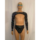9 Color Pattern Options Mens Rave Thong/Shorts LGBTQ