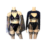 Stars and Moons Galaxy Celestial Rave  Festival Outfit