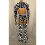 9 Color Pattern Options Mens Rave Chaps Bell Bottoms/Leggings Assless Chaps LGBTQ  (thong not included )