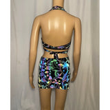 Rave  Party top reflective. Festival Wrap Top