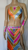 Cleopatras Lure face mask Halloween costumes rave wear festival outfits Cher Jasmine gorean toga lingerie bikinis reflective clothes
