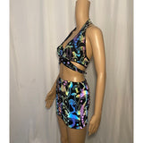 Rave  Party top reflective. Festival Wrap Top