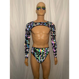 9 Color Pattern Options Mens Rave Thong/Shorts LGBTQ