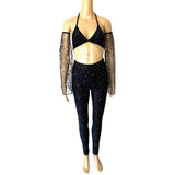 Stars and Moons Galaxy Celestial Rave  Festival Outfit Pieces Sold Separately Shrug Bell Bottoms Arm Warmers