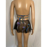 Rave mini cheeky circle skirt 10 inches 12 color chooses Festival beach skirt