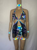 Cleopatras Lure face mask Halloween costumes rave wear festival outfits Cher Jasmine gorean toga lingerie bikinis reflective clothes