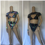 Cleopatras Lure face mask Halloween costumes rave wear festival outfits Cher Jasmine gorean toga lingerie bikinis reflective clothes