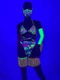 Seven piece black light reactive set