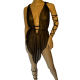 Cleopatras Lure face mask Halloween costumes rave wear festival outfits Cher Jasmine gorean toga lingerie bikinis reflective clothes