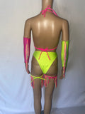 Seven piece black light reactive set