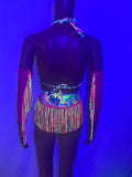 Cleopatras Lure face mask Halloween costumes rave wear festival outfits Cher Jasmine gorean toga lingerie bikinis reflective clothes