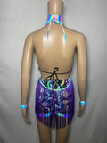 Cleopatras Lure face mask Halloween costumes rave wear festival outfits Cher Jasmine gorean toga lingerie bikinis reflective clothes