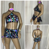 Cleopatras Lure face mask Halloween costumes rave wear festival outfits Cher Jasmine gorean toga lingerie bikinis reflective clothes