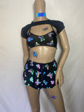 Cleopatras Lure face mask Halloween costumes rave wear festival outfits Cher Jasmine gorean toga lingerie bikinis reflective clothes