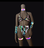 Cleopatras Lure face mask Halloween costumes rave wear festival outfits Cher Jasmine gorean toga lingerie bikinis reflective clothes