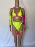 Seven piece black light reactive set