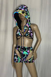 Cleopatras Lure face mask Halloween costumes rave wear festival outfits Cher Jasmine gorean toga lingerie bikinis reflective clothes