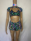 Cleopatras Lure face mask Halloween costumes rave wear festival outfits Cher Jasmine gorean toga lingerie bikinis reflective clothes