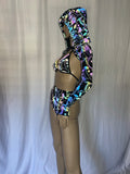 Cleopatras Lure face mask Halloween costumes rave wear festival outfits Cher Jasmine gorean toga lingerie bikinis reflective clothes