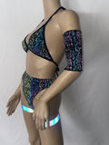 Cleopatras Lure face mask Halloween costumes rave wear festival outfits Cher Jasmine gorean toga lingerie bikinis reflective clothes