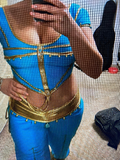 Cleopatras Lure face mask Halloween costumes rave wear festival outfits Cher Jasmine gorean toga lingerie bikinis reflective clothes